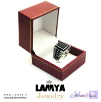 انگشتر نقره عقيق اُنيكس مدل آتالا کدA061