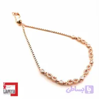 دستبند نقره رزگلد مدل بی نهایت کد :D033