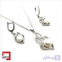 نيم ست نقره مدل دوگوش کد N029