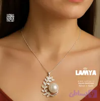 گردنبند نقره زنانه مدل خوشه زیتون مروارید کد G128