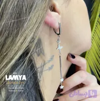 گوشواره نقره مدل پروانه کد E010