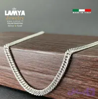 زنجیر نقره ایتالیایی کارتیه تراش خرده 5mil کدG072
