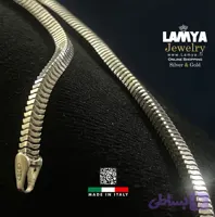 گردنبند نقره ایتالیایی مدل ماری مربع کد G130