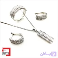 نيم ست نقره زنانه مدل لایت مد کد : N008