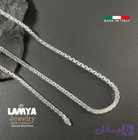 زنجیر و دستبند نقره ایتالیا مدل ونیزی 3mil کد N140
