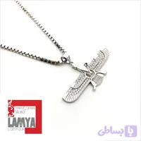 گردنبند نقره پلاک فروهر کد: G003
