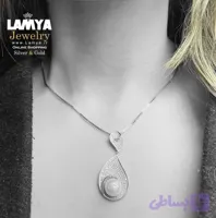 نیم ست نقره مروارید کد N122