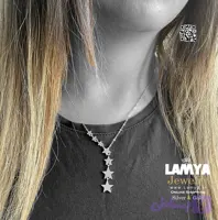 گردنبند نقره زنانه مدل هفت ستاره کد G126