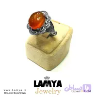 انگشتر نقره زنانه مدل آکیو نگين عقيق يمن کد A038