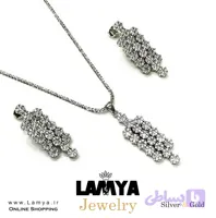 نيم ست نقره مدل آکا طرح فلاور کد N054