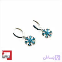 گوشواره نقره مدل برفی کدE001