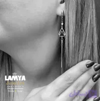 گوشواره نقره مدل مثلث کد E014
