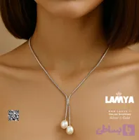 نیم ست نقره زنانه تنیس مروارید کد N149