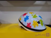 کلاه ایمنی بچگانه قناری MV6-3 طرح پازل سفید