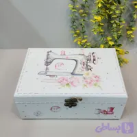 جعبه خیاطی چوبی سه خانه