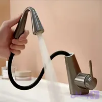 شیر روشویی شاوری (شلنگ‌دار) مدل شیپوری (تنوع رنگ)