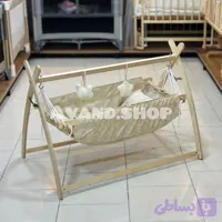 گهواره چوبی مدل سرخ پوستی (طرح رنگین کمان)