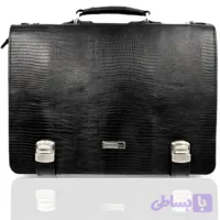 کیف اداری زیر دوقفل لزارد مشکی