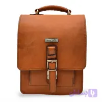کیف نیم اداری چرمی ، سایز کوچک رنگ عسلی