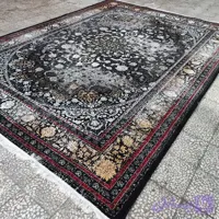 فرش 500 شانه تراکم 1500 طرح ثروت مشکی(+فیلم کیفیت فرش)
