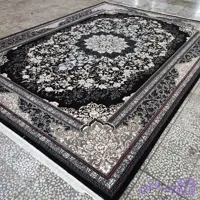 فرش 500 شانه تراکم 1500 طرح تندیس مشکی (ارسال رایگان)