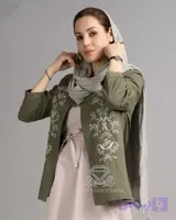 شومیز نخی سبز سلین