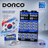 تیغ اصلاح سنتی دورکو (آبی، بیمه ارسال، ساخت ویتنام، لایسنس کره جنوبی، 200 عددی، DORCO Razor)