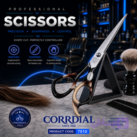 قیچی آرایشگاهی کردیال 7510 (بیمه ارسال، عمده و خرده فروشی، 6 اینچ - شکلاتی - (1) CORRDIAL Scissors)