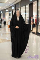 چادر مشکی عربی جده ساده کن کن ندا اماراتی