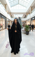 چادر مشکی عربی جده ساده کرپ تایتانیک