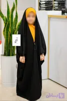 چادر مشکی عربی جده دخترانه نگیندار کرپ تایتانیک