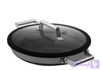 ماهیتابه استیل نچسپ(کف لیزری) nomer سایز28 دو دسته h2