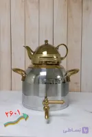 کتری وقوری نزاز طرح ترک دسته طلایی کد۲۶۰۱
