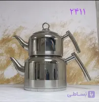 کتری وقوری نزاز ۲/۵لیتر با قوری استیل کد ۲۴۱۱