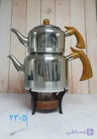 کتری و قوری نزاز ۲/۵لیتر دسته چوب وارمردار کد ۲۳۰۵