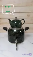 کتری وقوری نزاز ۵لیتر طرح سنگ با قوری چینی کد ۳۰۲۲