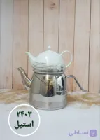 کتری وقوری نزاز لوله دار دسته استیل کد۲۴۰۳