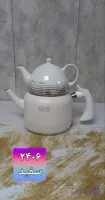 کتری وقوری نزاز ۲/۵لیتر رنگی قوری چینی سفید کد ۲۴۰۶