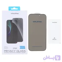 محافظ صفحه نمایش شیشه ای اورجینال Privacy Glass VIPLATINA VG12 مدل Apple iPhone 17 (پک دار)