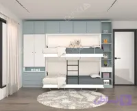 تخت تاشو یک نفره افقی دو طبقه کد BW-10120 - بهجا