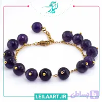 دستبند زنانه سنگ آمیتیست مدل 10058