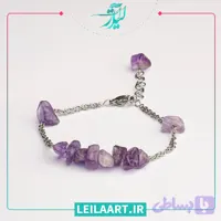 دستبند زنانه آمیتیست بنفش مدل 10092