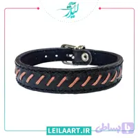 دستبند چرم طبیعی اسپرت با قفل سگک کمربندی مدل 10031
