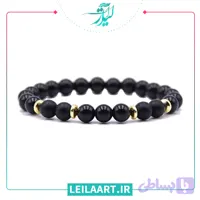 دستبند اسپرت اونیکس مشکی و حدیدطلایی مدل 10087