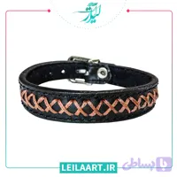 دستبند چرم طبیعی اسپرت با قفل سگک کمربندی مدل 10029