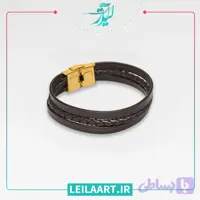 دستبند چرم اسپرت با قفل مدل ساعتی گازگیر کد 10002