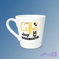 ماگ سرامیکی The Coffee Shop Good Drink | ماگ سفید طرح کافی شاپ مناسب قهوه و چای