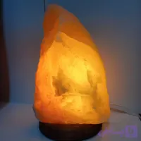 آباژور نمک مدل صخره پایه چوب