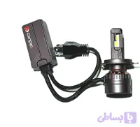 هدلایت دورنگ HiGH Power VX5 پایهH4 دوکنتاکت 200W (بالا سفید،پایین آفتابی فابریک)برق 12و24 اورجینال