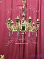 لوستر برنز و سنگ طرح زئوس پرکار۱۰شاخه